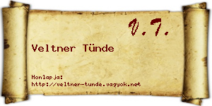 Veltner Tünde névjegykártya